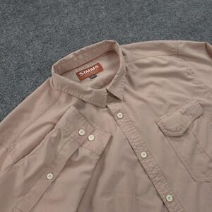 Simms Shirt Mens 2XL Pink M.T.H. Guide Lightweight Performance Fishing Outdoors